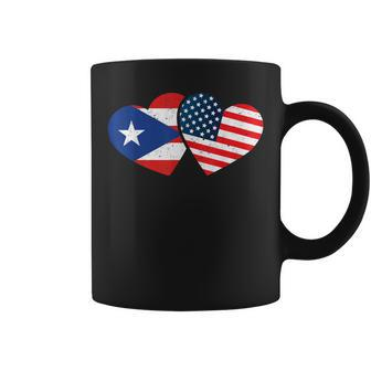 Half American Puerto Rican Girl Usa Puerto Rico Flag Boricua Coffee Mug - Seseable