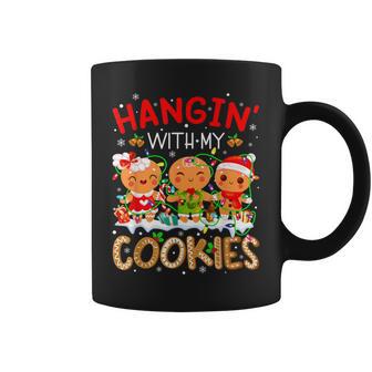 Hanging With My Cookies Gingerbread Christmas Teacher Xmas Coffee Mug - Monsterry CA