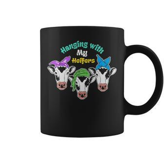 Hanging With My Heifers Cattle Farmer Coffee Mug | Mazezy