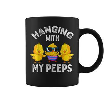 Hanging With My Peeps Happy Easter Chick Women Kids Girl Boy Coffee Mug | Crazezy DE