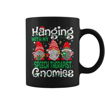 Hanging With My Speech Therapist Gnomies Gnomes Christmas Coffee Mug - Seseable