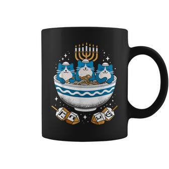 Hanukkah Jewish Cat Ramen Pajamas Hanukkah Pjs Coffee Mug - Thegiftio UK