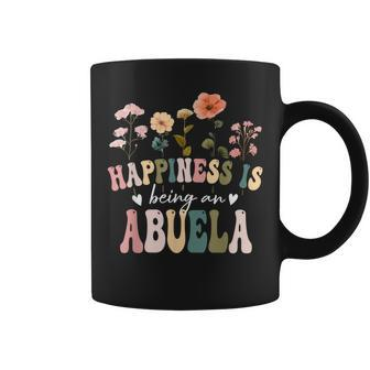 Happiness Is Being A Abuela Floral Abuela Mother's Day Coffee Mug | Mazezy AU