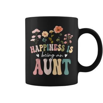 Happiness Is Being An Aunt Floral Aunt Mother's Day Coffee Mug - Thegiftio UK