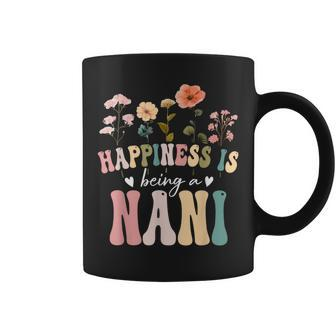 Happiness Is Being A Nani Floral Nani Mother's Day Coffee Mug - Thegiftio UK