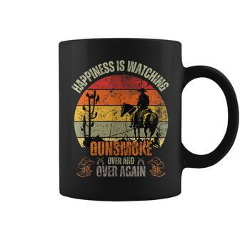 Happiness Is Watching Gun-Smoke Over And Vintage Cowboys Coffee Mug | Mazezy