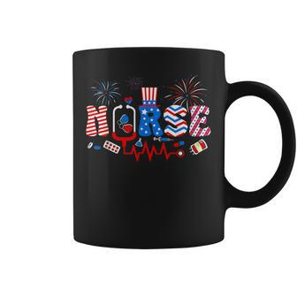 Happy 4Th Of July Nurse Girls Scrub Top Coffee Mug - Monsterry AU
