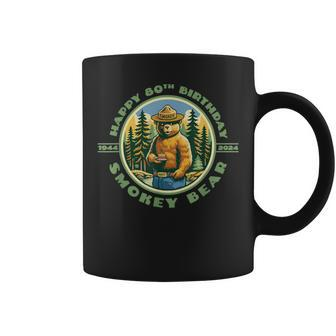 Happy 80Th Birthday Smokey Bear 1944-2024 Retro Cupcake Coffee Mug - Monsterry CA
