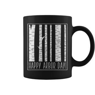 Happy Arbor Day Arborist Birch Forest Coffee Mug | Mazezy