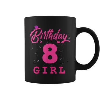 Happy Birthday Girls 8Th Party 8 Years Old Bday Coffee Mug - Monsterry
