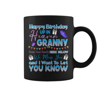 Happy Birthday Granny Angel In Heaven Memorial Remember Coffee Mug - Seseable