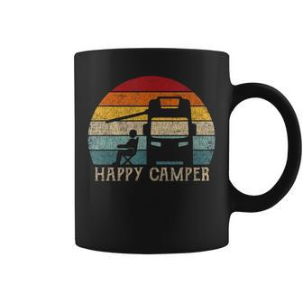 Happy Camper Rv Camping Retro Sun 70S 80S Coffee Mug - Seseable