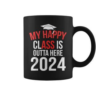 My Happy Class Is Outta Here 2024 Senior 24 Graduate Coffee Mug - Monsterry