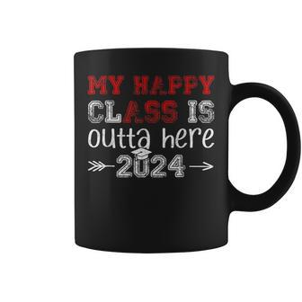 My Happy Class Is Outta Here 2024 Senior Graduation Coffee Mug - Monsterry