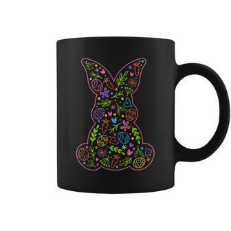 Happy Easter Rabbit Bunny Flowers Hunting Egg Girls Coffee Mug | Mazezy CA