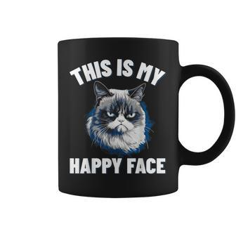 This Is My Happy Face Cat With Grumpy Face Cat Lover Coffee Mug | Mazezy DE