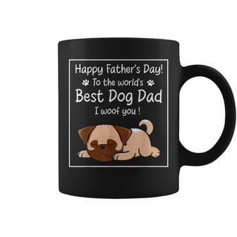 Happy Father's Day To The World's Best Dog Dad I Woof You Coffee Mug - Thegiftio UK