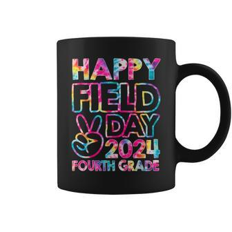 Happy Field Day 2024 Fourth Grade Field Trip Fun Day Tie Dye Coffee Mug - Monsterry