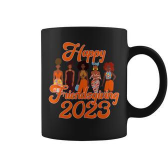 Happy Friendsgiving African American Thanksgiving 2023 Coffee Mug - Monsterry