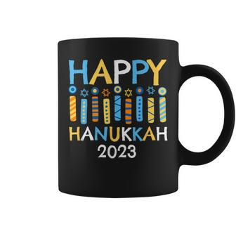 Happy Hanukkah 2023 Love And Light Jewish Menorah Family Coffee Mug - Seseable