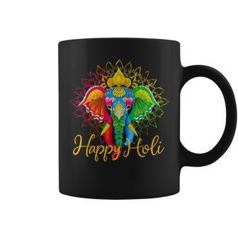 Happy Holi Festival India Colors Elephant Hindu Spring 2024 Coffee Mug | Mazezy