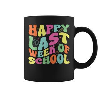 Happy Last Week Of School For Teachers And Student Groovy Coffee Mug - Seseable