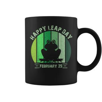 Happy Leap Day February 29 Leap Year Hoppy Frog Vintage Coffee Mug | Mazezy