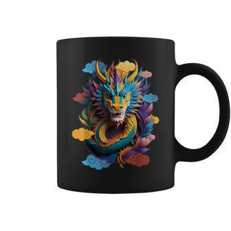 Happy Lunar New Year 2024 Stronger Chinese Dragon Decoration Coffee Mug - Monsterry AU