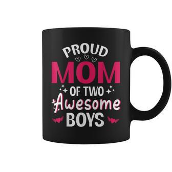 Happy Mother Day Mommy Proud Mom Of Two Awesome Boys Son Coffee Mug - Thegiftio UK