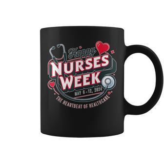 Happy Nurses Week And Day 2024 The Heartbeat Of Healthcare Coffee Mug - Monsterry
