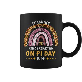 Happy Pi Day Kindergarten Math Teachers Leopard Rainbow Coffee Mug - Monsterry