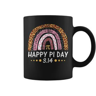 Happy Pi Day Mathematic Math Teacher Leopard Rainbow Coffee Mug | Crazezy AU