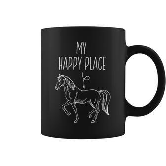 My Happy Place Horse Lover Horseback Riding Equestrian Coffee Mug | Mazezy