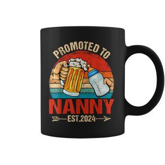 Happy Promoted To Nanny 2024 Father's Day Coffee Mug - Monsterry AU
