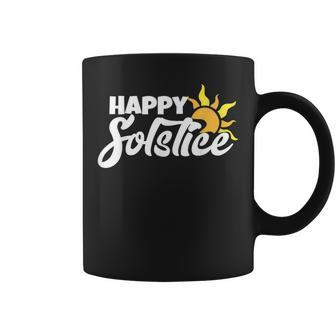Happy Solstice Winter Solstice Pagan Coffee Mug - Monsterry