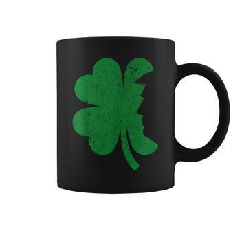 Happy St Patrick's Day Clover Leaf Trump Distressed Coffee Mug - Seseable