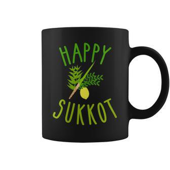 Happy Sukkot Four Species Jewish Holiday Israel Sukkah Coffee Mug - Monsterry