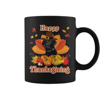 Happy Thanksgiving Black Labrador Dog I'm Thankful For My Coffee Mug | Mazezy