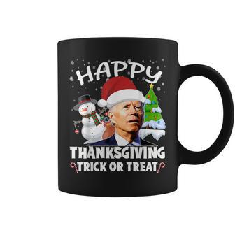 Happy Thanksgiving Trick Or Treat Joe Biden Santa Christmas Coffee Mug | Mazezy DE
