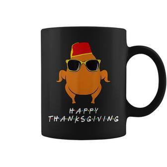 Happy Thanksgiving Turkey With Hat For Friends Coffee Mug | Crazezy