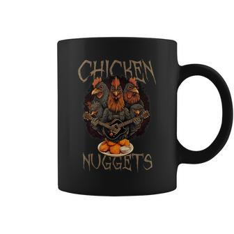Hardcore Chicken Nuggets Rock & Roll Band Coffee Mug - Monsterry