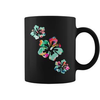 Hawaii Hibiscus Flower Hawaiian Surfer Style Vintage Floral Coffee Mug - Monsterry AU