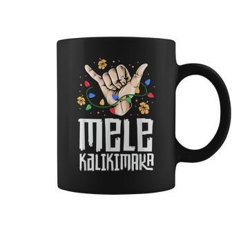 Hawaiian Christmas Mele Kaliki Shaka Kalikimaka Coffee Mug - Monsterry DE