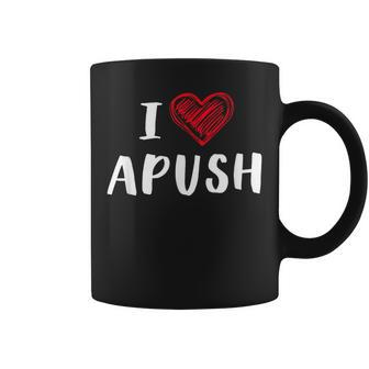 I Heart Apush Exam 2024 Lucky For Students Trendy Coffee Mug - Seseable
