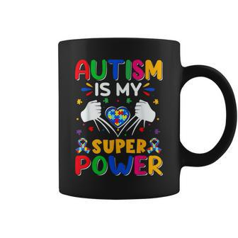 Heart Autism Is My Superpower Autism Awareness Coffee Mug - Thegiftio UK