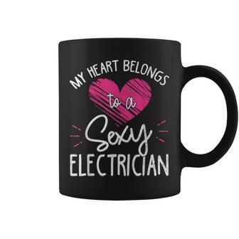 My Heart Belongs To A Sexy Electrician Coffee Mug | Crazezy DE