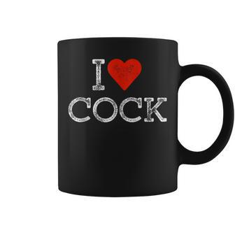 I Heart Cock Sarcastic Gay Pride Lgbtq Gag I Love Cock Coffee Mug | Mazezy
