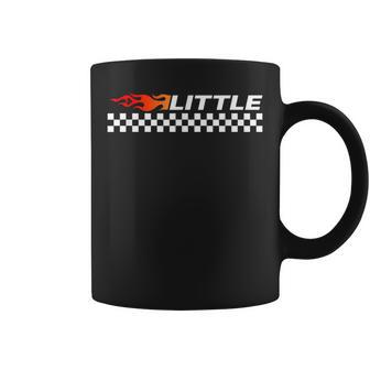 Heart Flame Race Car Big Little Sorority Reveal For Little Coffee Mug - Monsterry