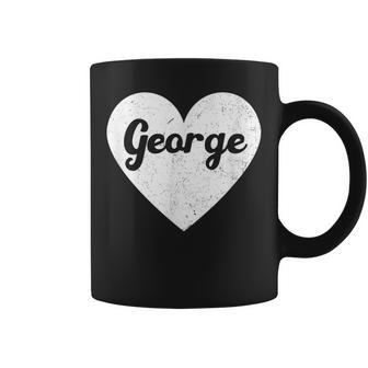 I Heart George First Names And Hearts I Love George Coffee Mug - Monsterry