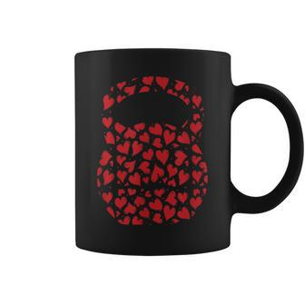 Heart Kettlebell Valentines Day Fitness Workout Gym Lover Coffee Mug - Seseable